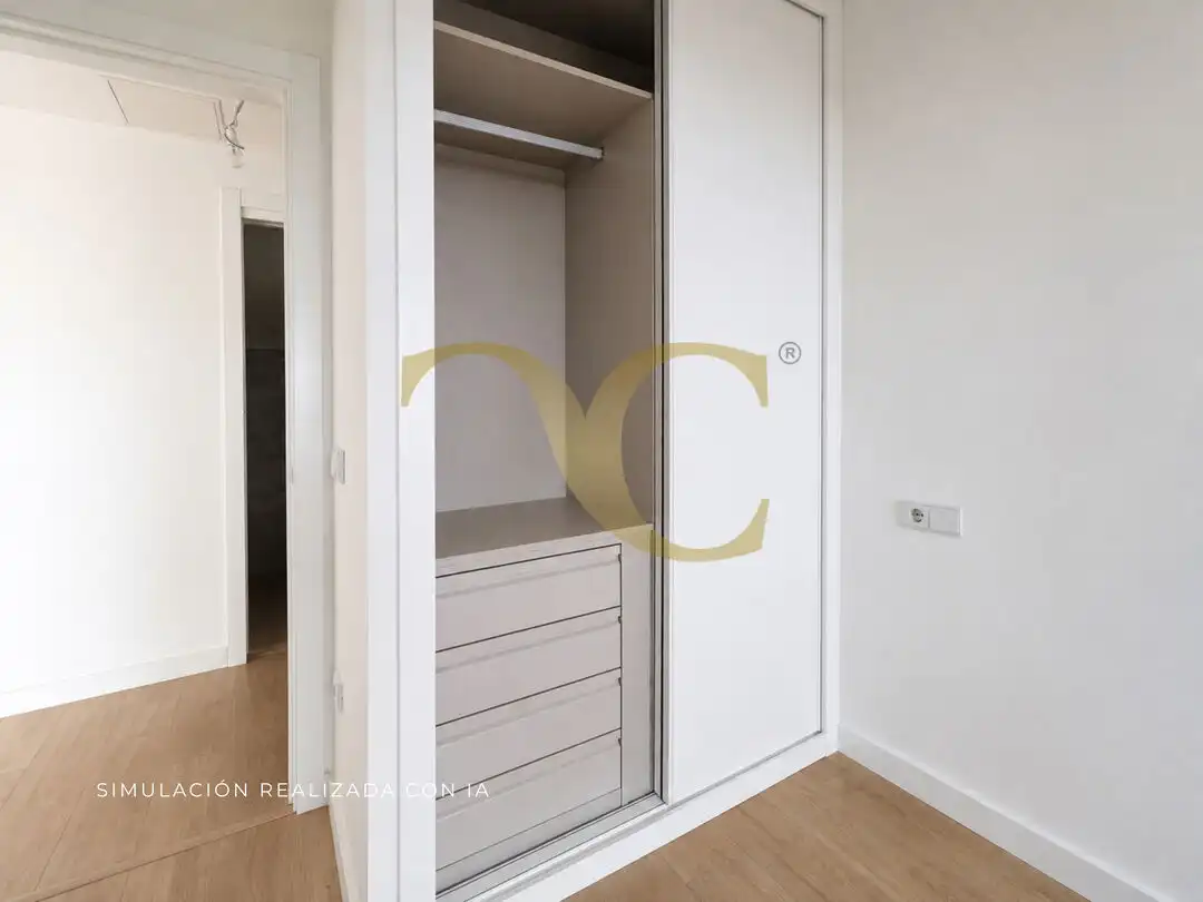 Schlafzimmer von Dachboden zum Verkauf in Llanes mit Heizung, Privatgarten und Terrasse