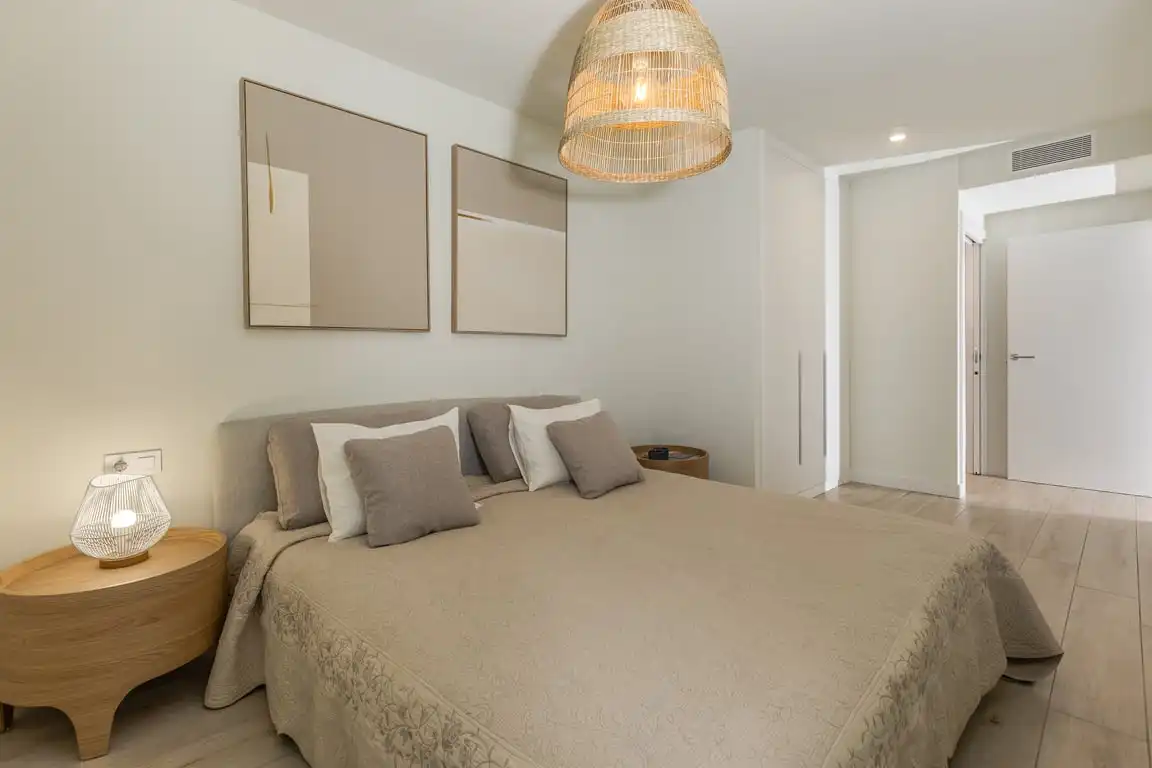 Bedroom of Apartments for rent in Jávea / Xàbia  with Air Conditioner, Storage room and Sauna