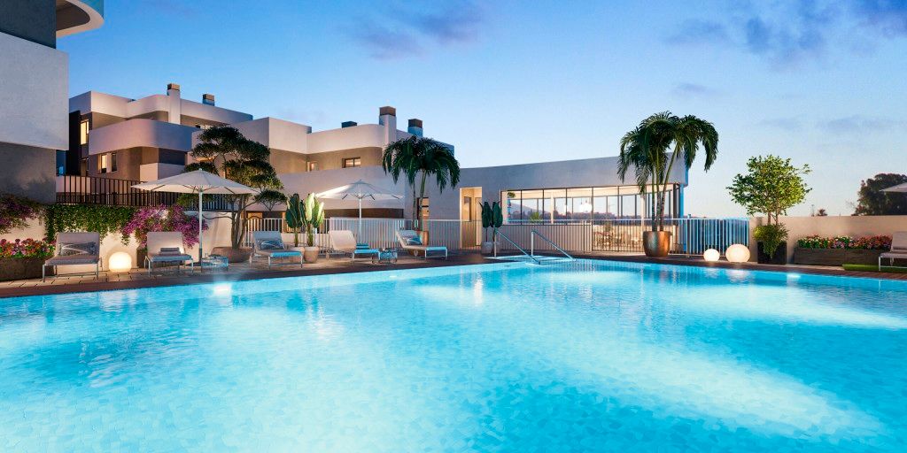 Piscina de Apartamento en venta en Marbella con Terraza y Piscina comunitaria