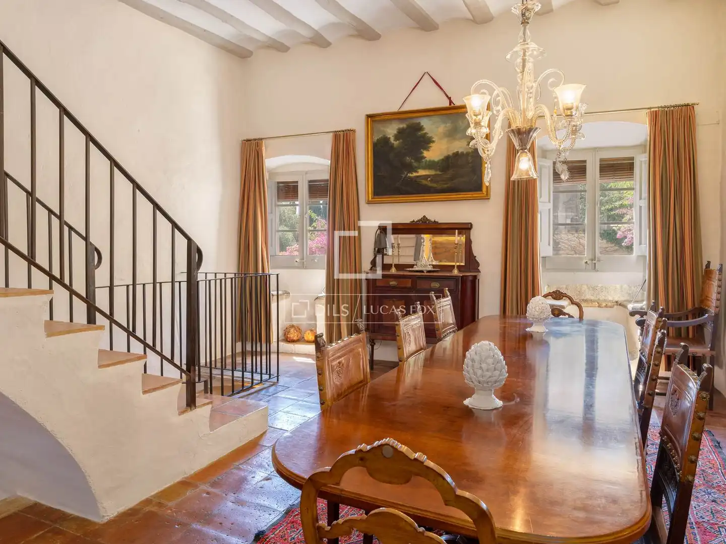 Comedor de Finca rústica en venta en Garrigàs con Aire acondicionado, Calefacción y Jardín privado