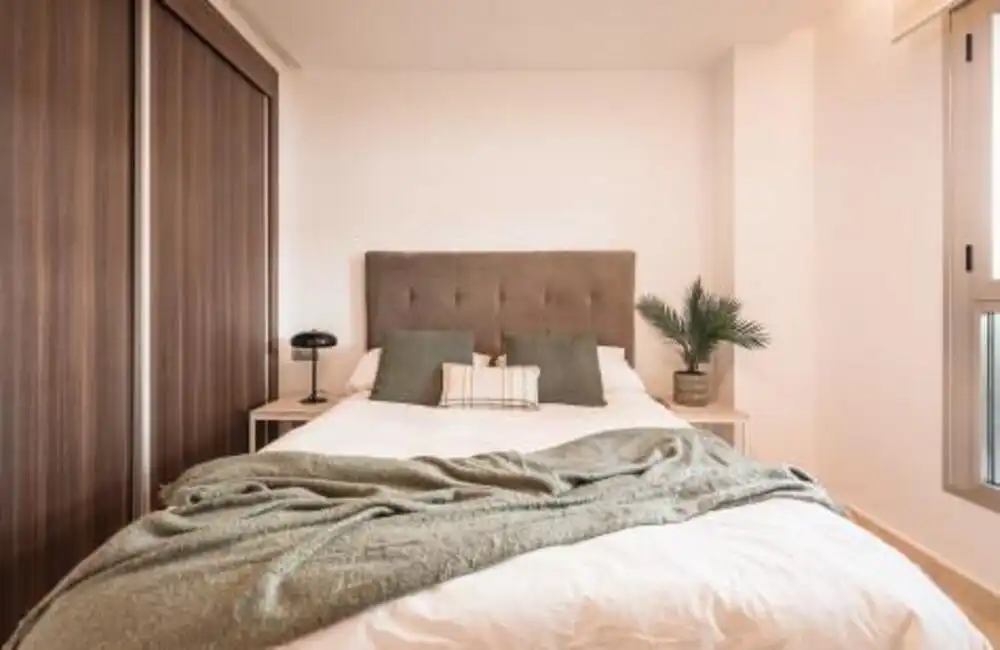 Bedroom of Apartments for rent in Marbella  with Air Conditioner, Terrace and Swimming Pool