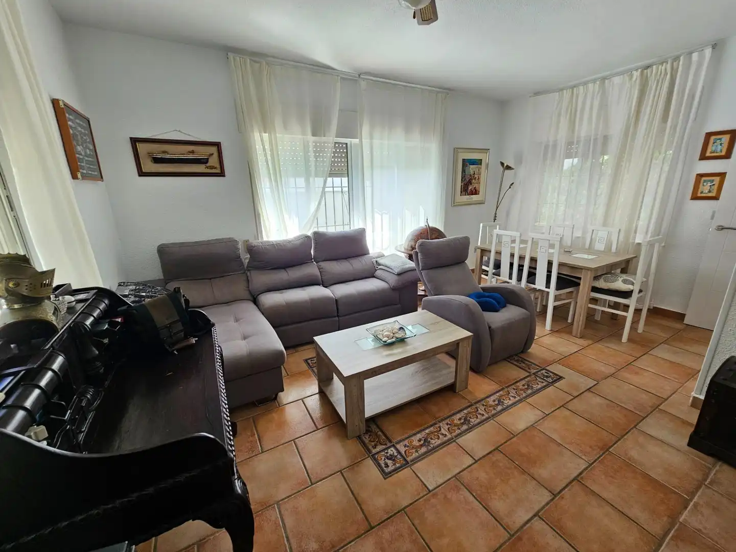 Sala de estar de Casa o chalet en venta en San Javier con Aire acondicionado, Jardín privado y Piscina
