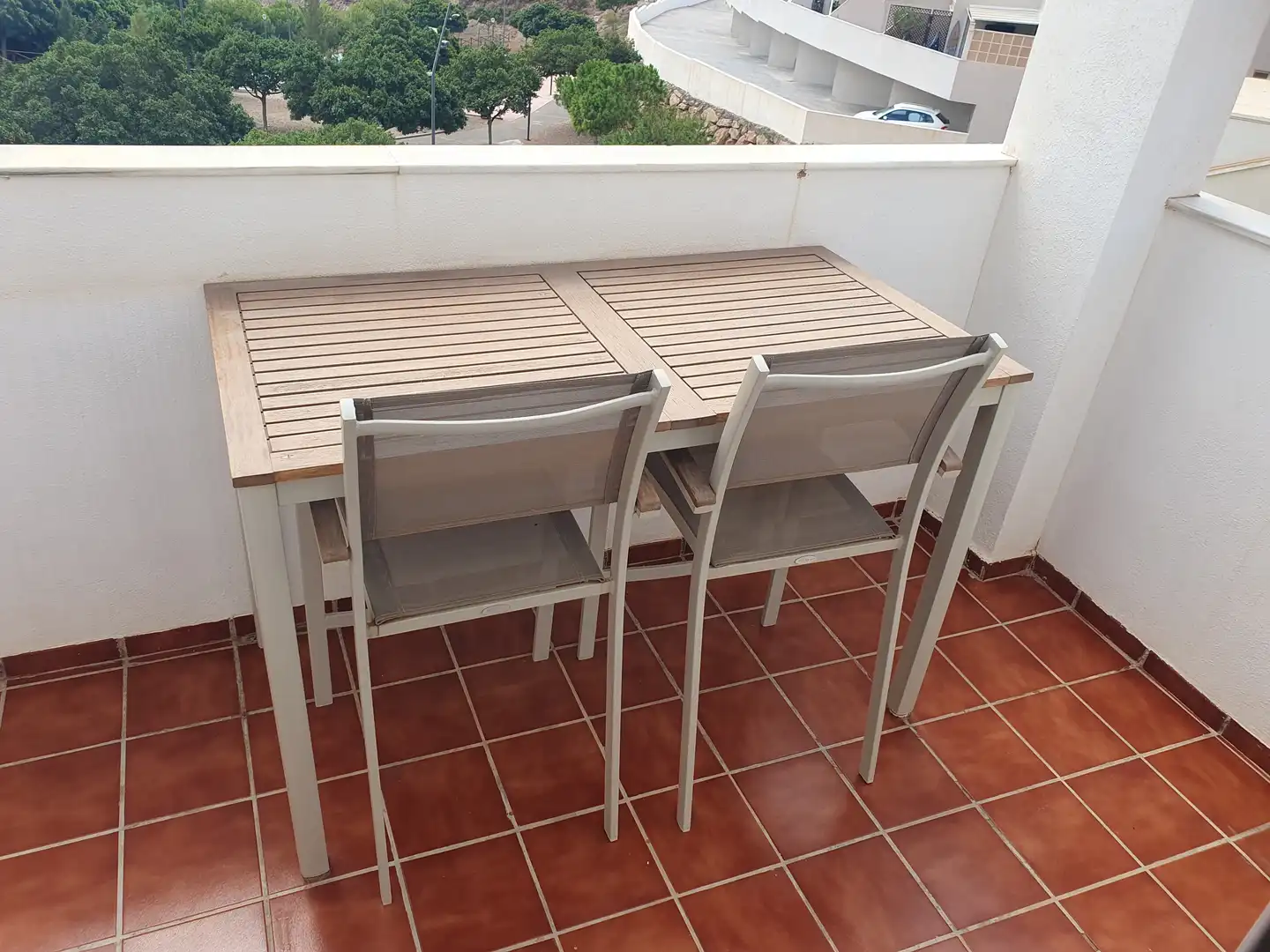 Terraza de Casa adosada de alquiler en Roquetas de Mar con Aire acondicionado, Calefacción y Parquet