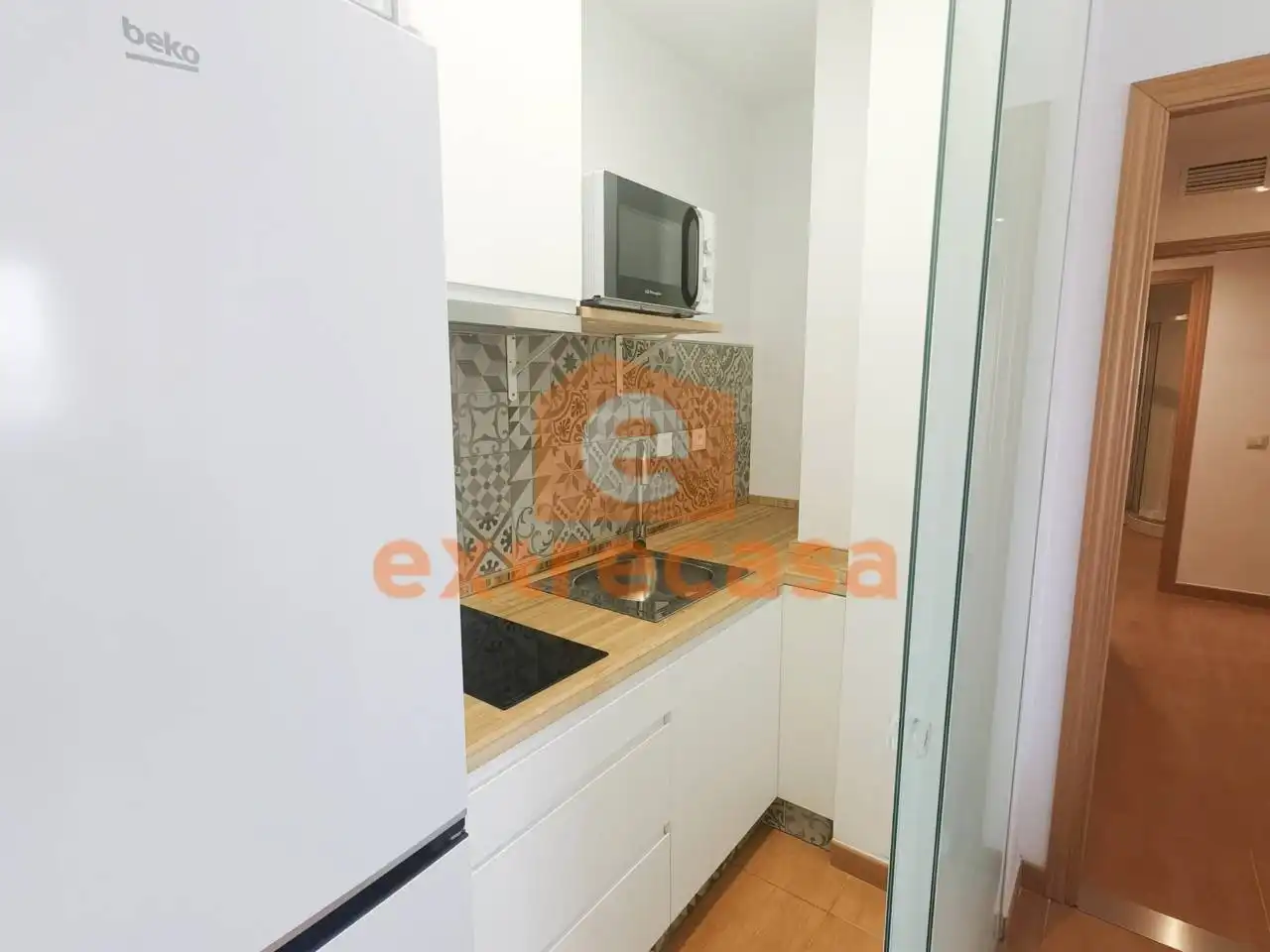Cocina de Apartamento de alquiler en Badajoz con Aire acondicionado, Amueblado y Balcón