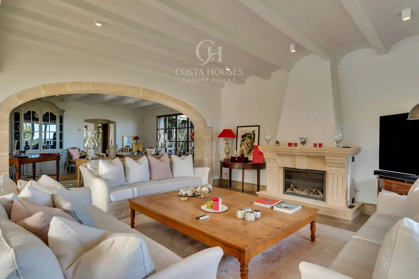 Sala de estar de Casa o chalet en venta en Jávea / Xàbia con Aire acondicionado, Calefacción y Jardín privado