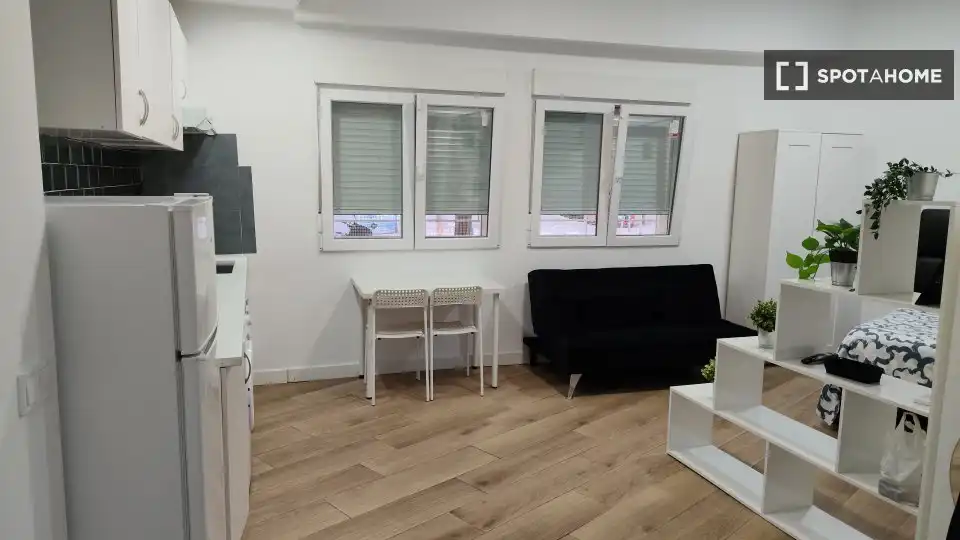 Living room of Study for share in Madrid  with Air Conditioner, Heating and Terrace