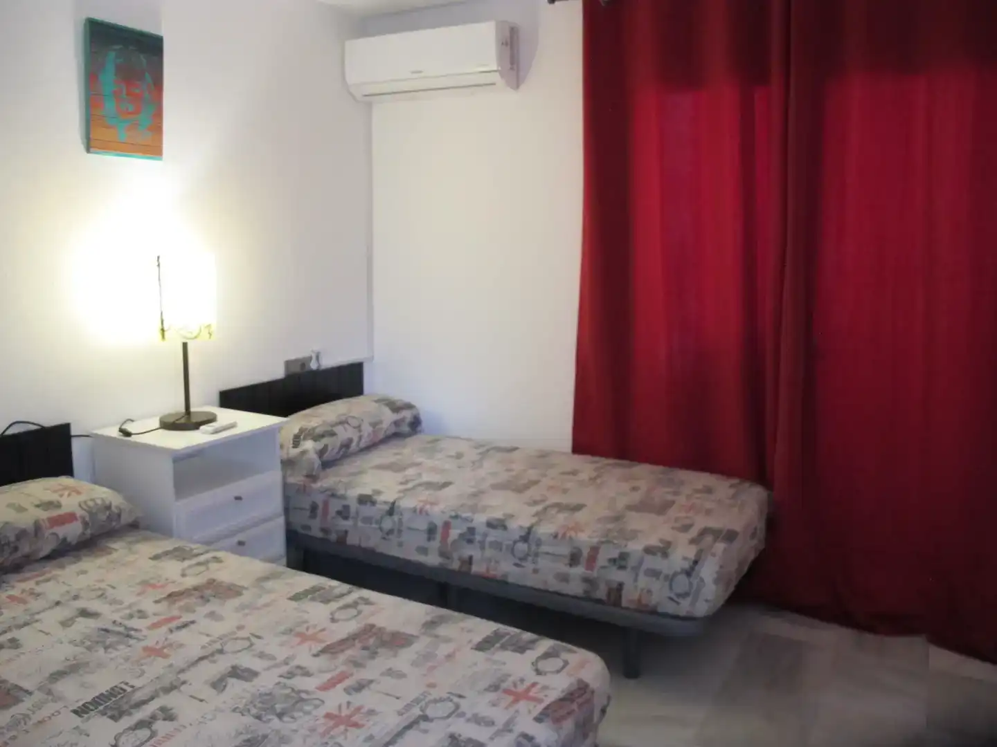 Schlafzimmer von Wohnung zur Miete in Sant Josep de sa Talaia mit Klimaanlage, Möbliert und Balkon