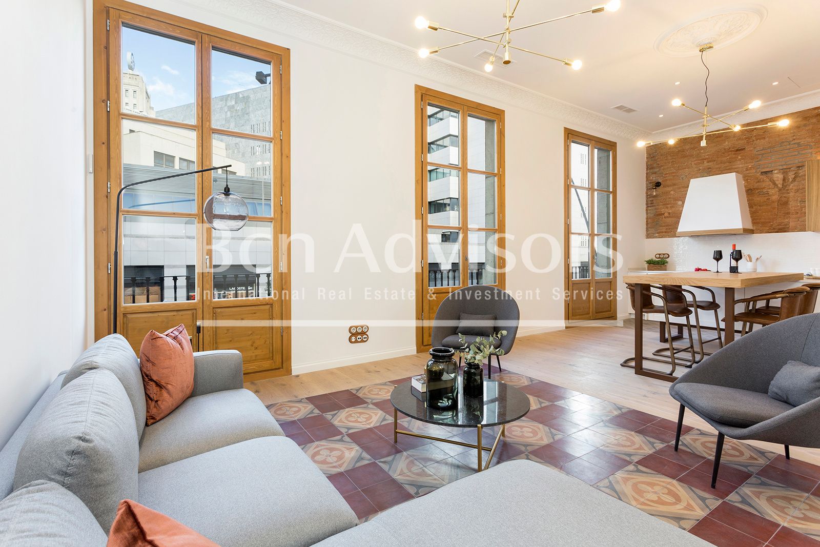 Sala d'estar de Pis en venda en  Barcelona Capital amb Aire condicionat, Calefacció i Terrassa
