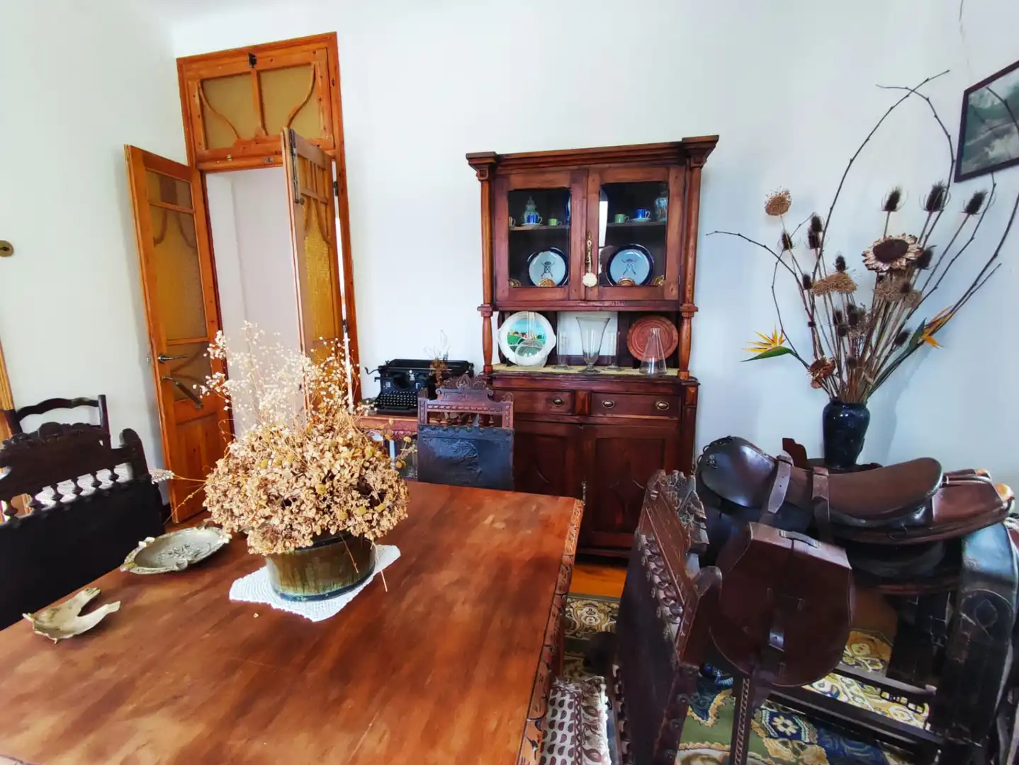 Dining room of Houses for sale in Miera  with Private garden, Parquet flooring and Terrace