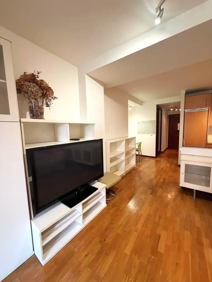 Sala d'estar de Estudi de lloguer en Oviedo  amb Calefacció, Terrassa i Moblat