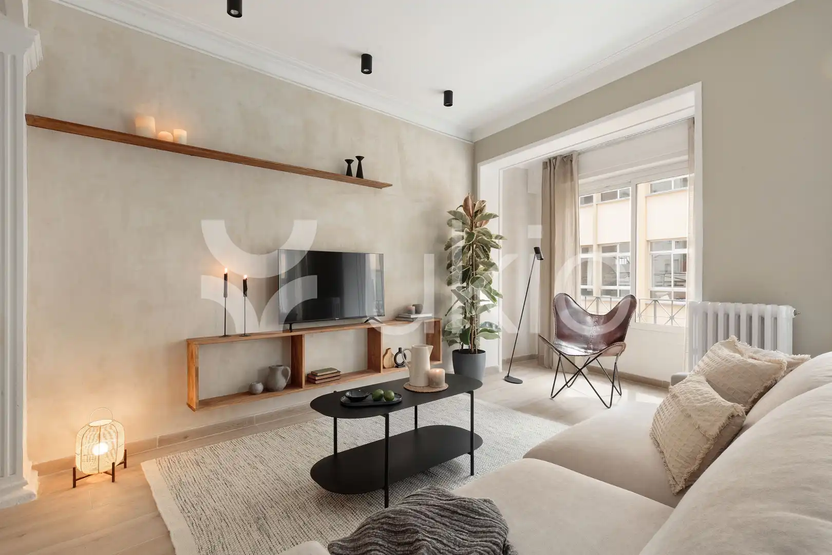 Sala de estar de Apartamento de alquiler en Barcelona con Calefacción, Amueblado y Horno