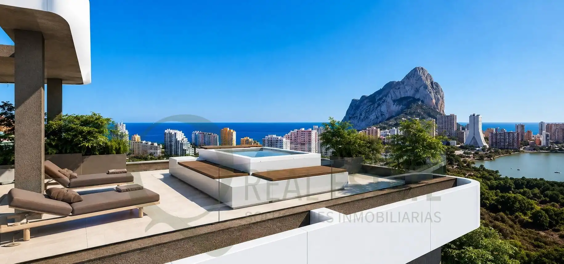Terraza de Piso en venta en Calpe / Calp con Calefacción, Jardín privado y Terraza