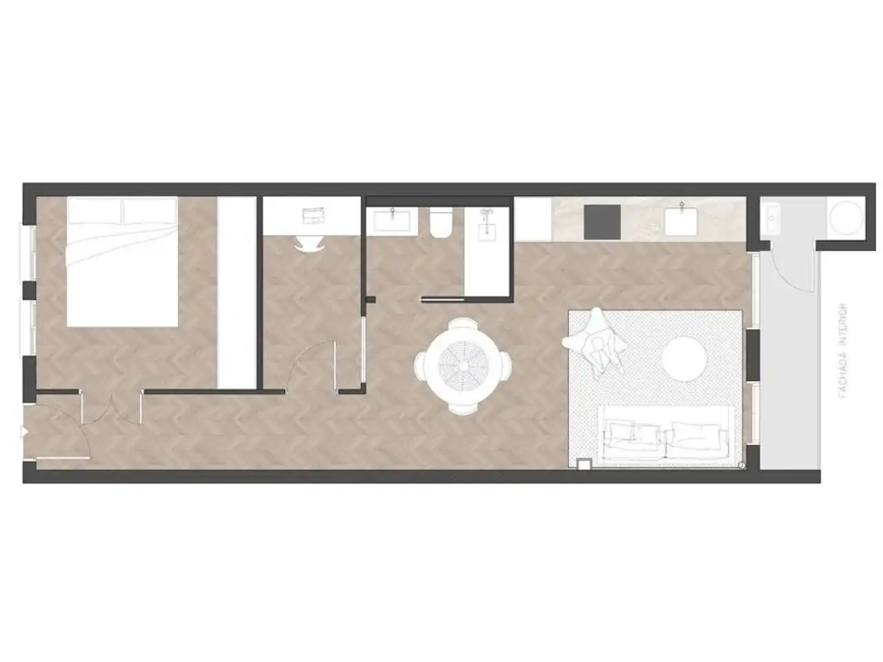 Wohnung zum Verkauf in Barcelona mit Klimaanlage, Heizung und Möbliert