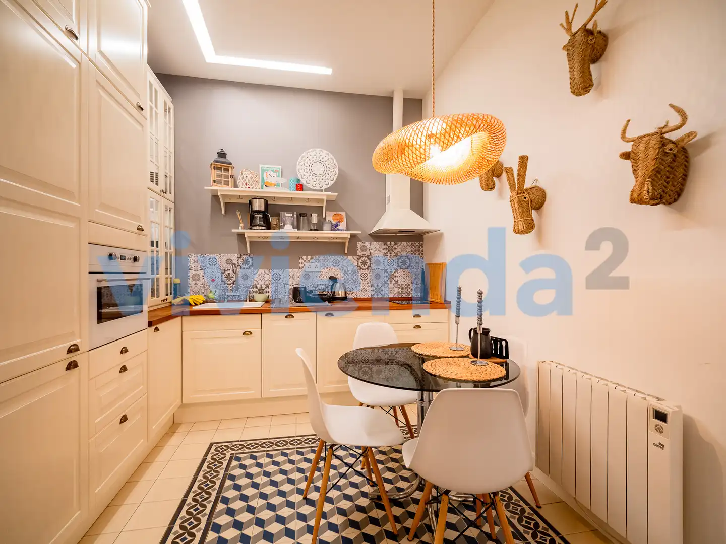 Kitchen of Flat for rent in Madrid  with Air Conditioner, Heating and Balcony