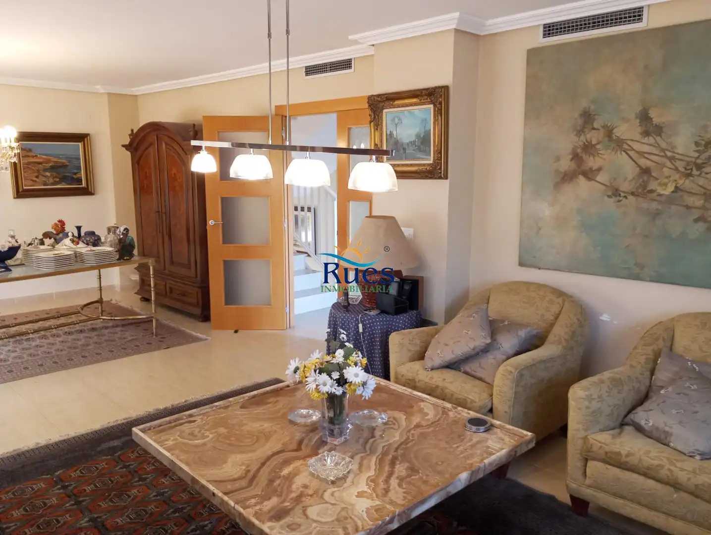 Sala de estar de Casa o chalet en venta en Oropesa del Mar / Orpesa con Aire acondicionado, Calefacción y Jardín privado
