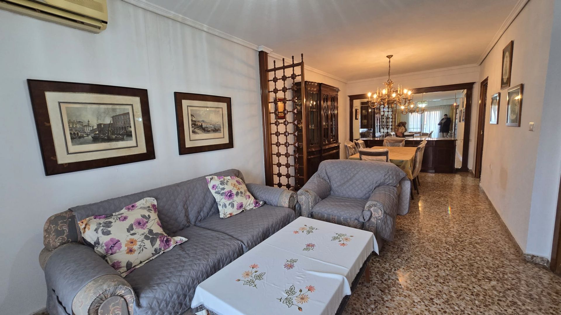 Sala d'estar de Pis en venda en Alcàsser amb Aire condicionat, Moblat i Balcó