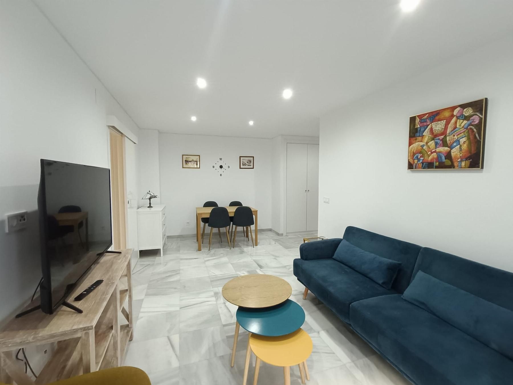 Sala de estar de Apartamento de alquiler en Jerez de la Frontera con Aire acondicionado, Calefacción y Amueblado