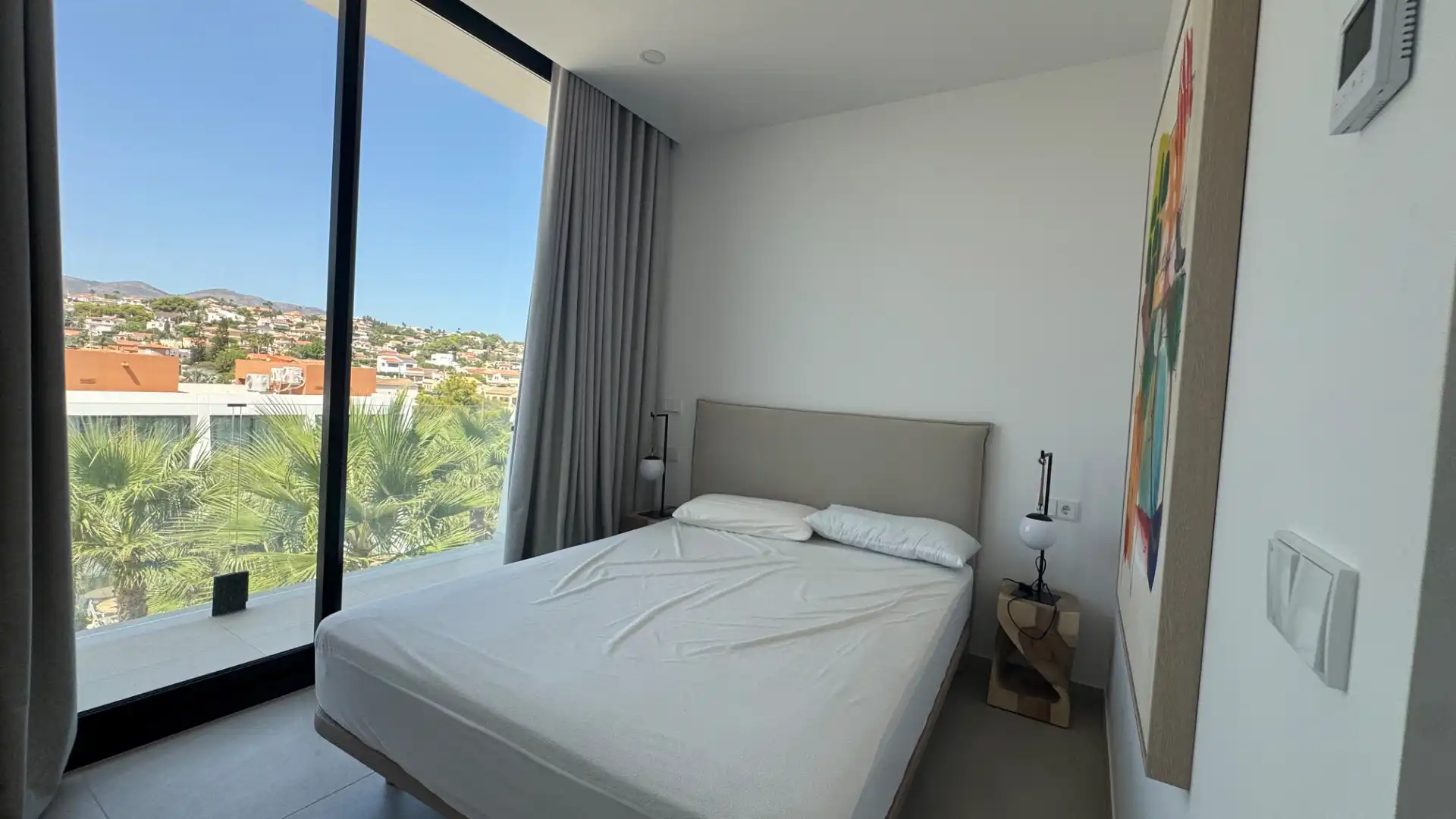 Habitación de Casa adosada de alquiler en Calpe / Calp con Aire acondicionado, Jardín privado y Terraza