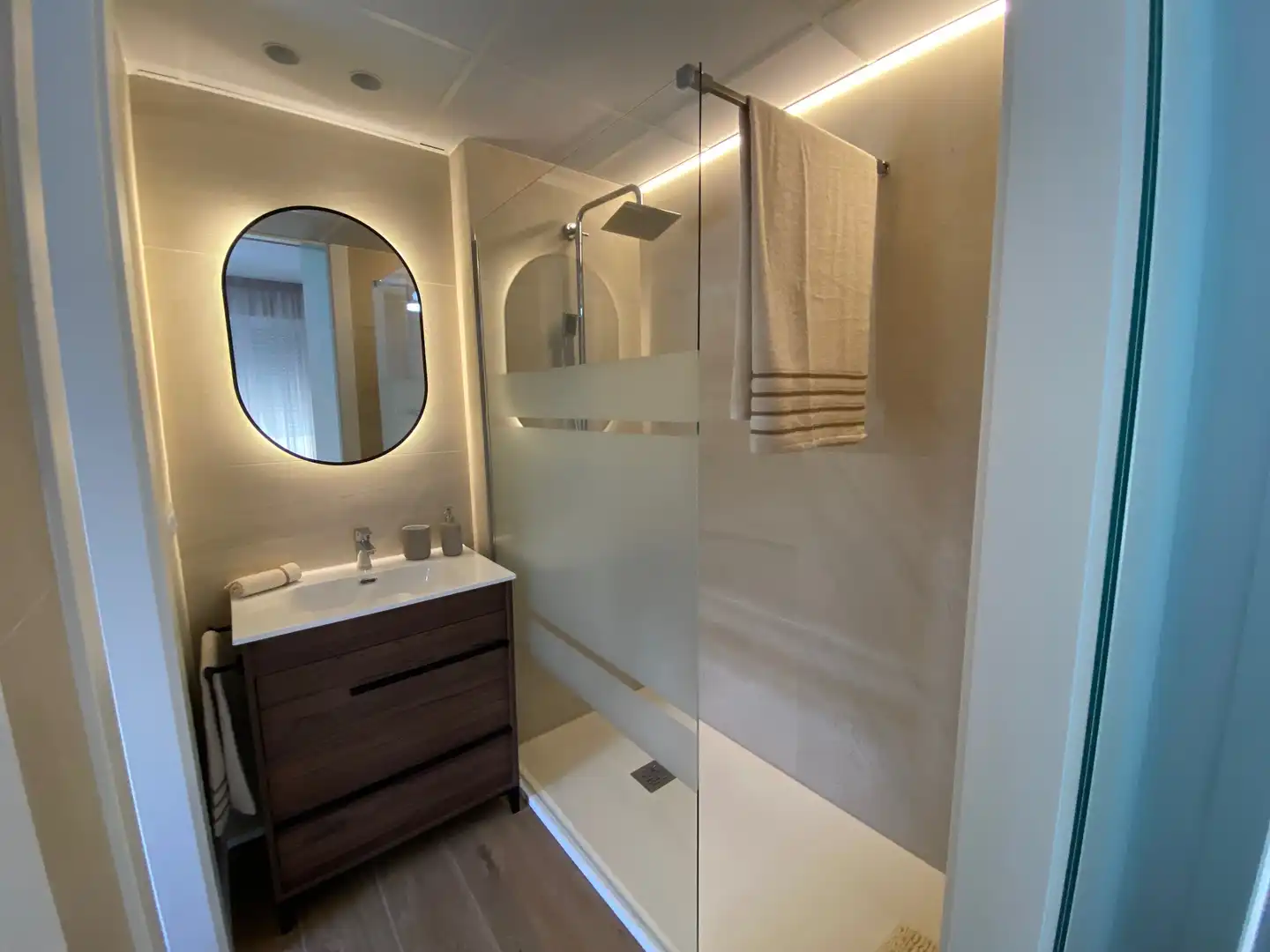 Baño de Piso de alquiler en Alicante / Alacant con Aire acondicionado, Calefacción y Jardín privado