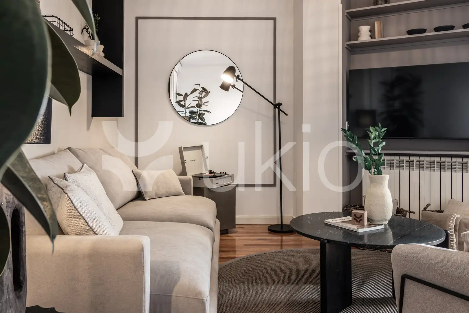 Sala de estar de Apartamento de alquiler en Madrid con Aire acondicionado, Calefacción y Amueblado