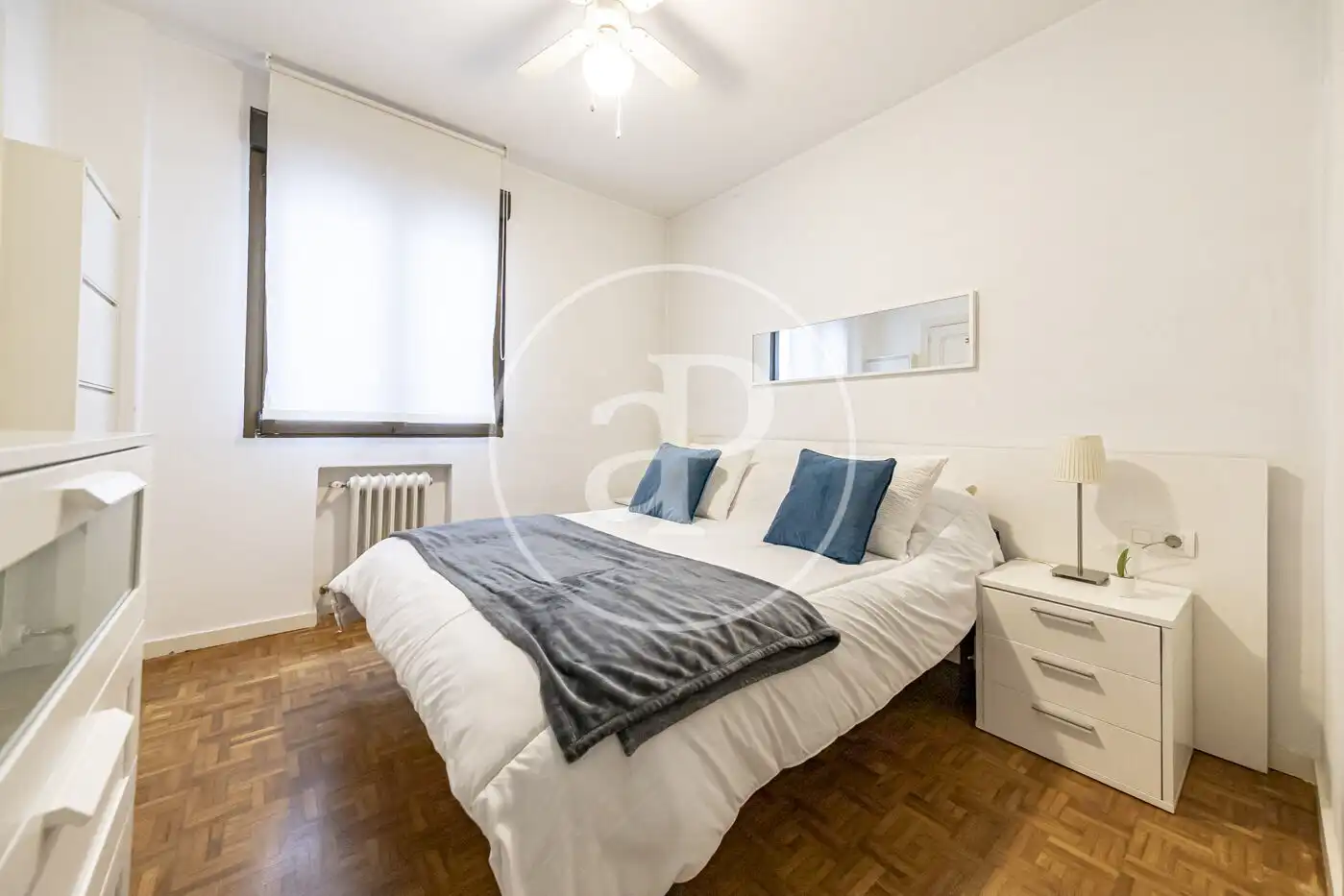 Bedroom of Flat for rent in Madrid  with Air Conditioner, Heating and Private garden
