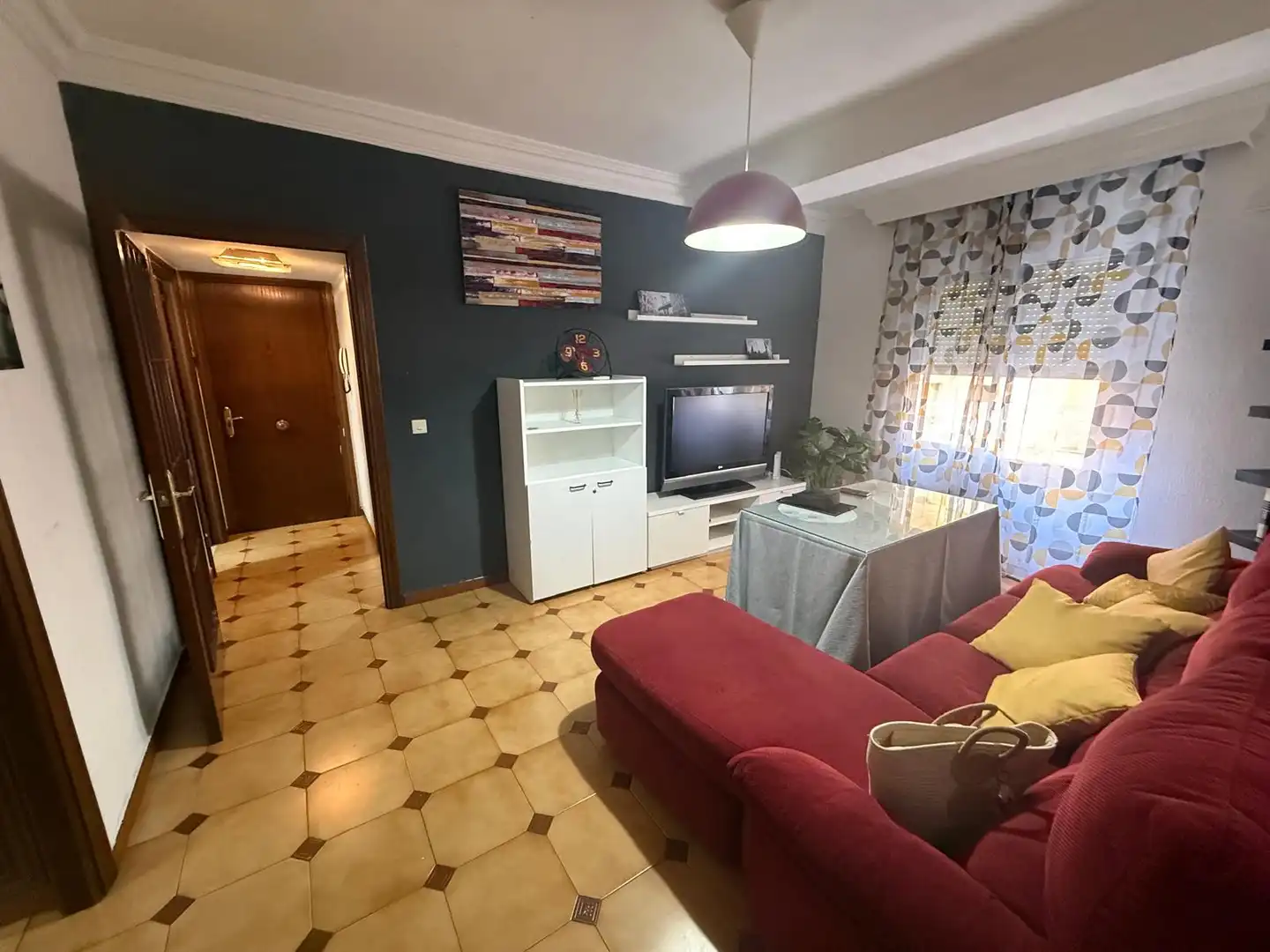 Sala de estar de Piso de alquiler en Huelva con Aire acondicionado, Amueblado y Lavadora