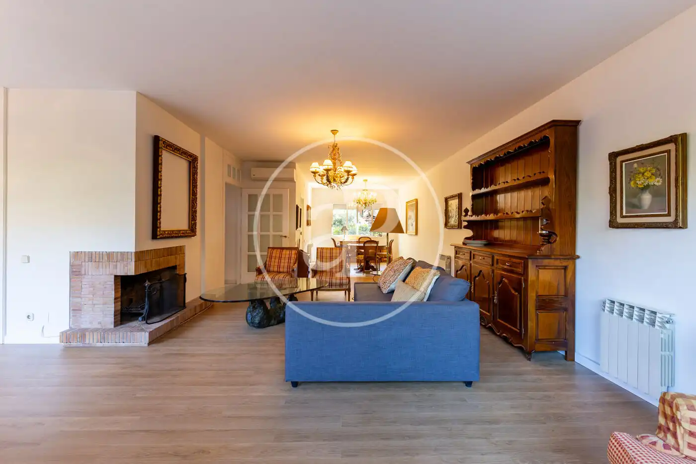 Living room of Detached homes for sale in Sant Cugat del Vallès  with Air Conditioner, Heating and Private garden