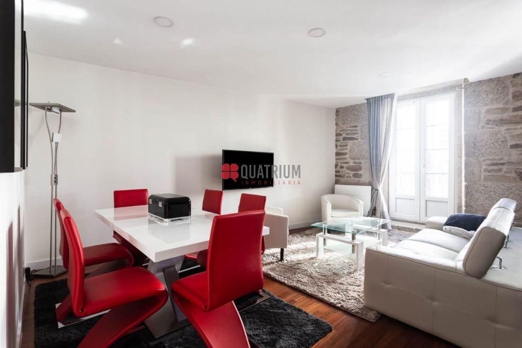 Living room of Flat for sale in Santiago de Compostela   with Heating and Balcony