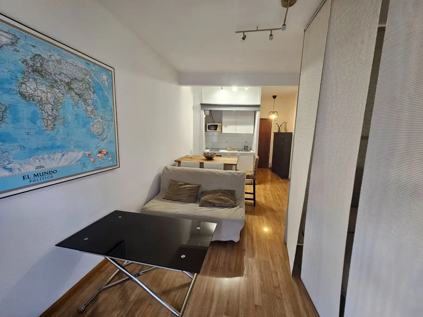 Wohnzimmer von Wohnung zur Miete in Madrid mit Klimaanlage, Heizung und Terrasse