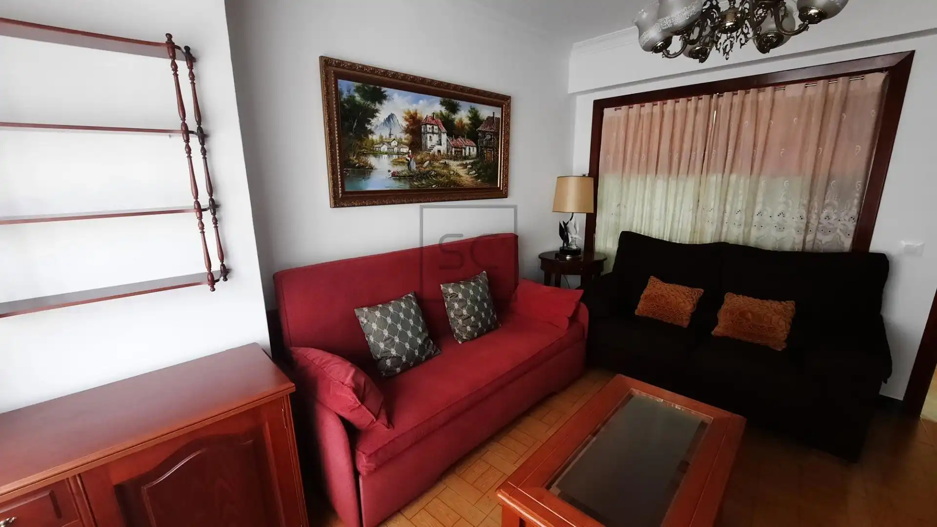 Wohnzimmer von Wohnung zur Miete in Ferrol mit Heizung, Terrasse und Möbliert
