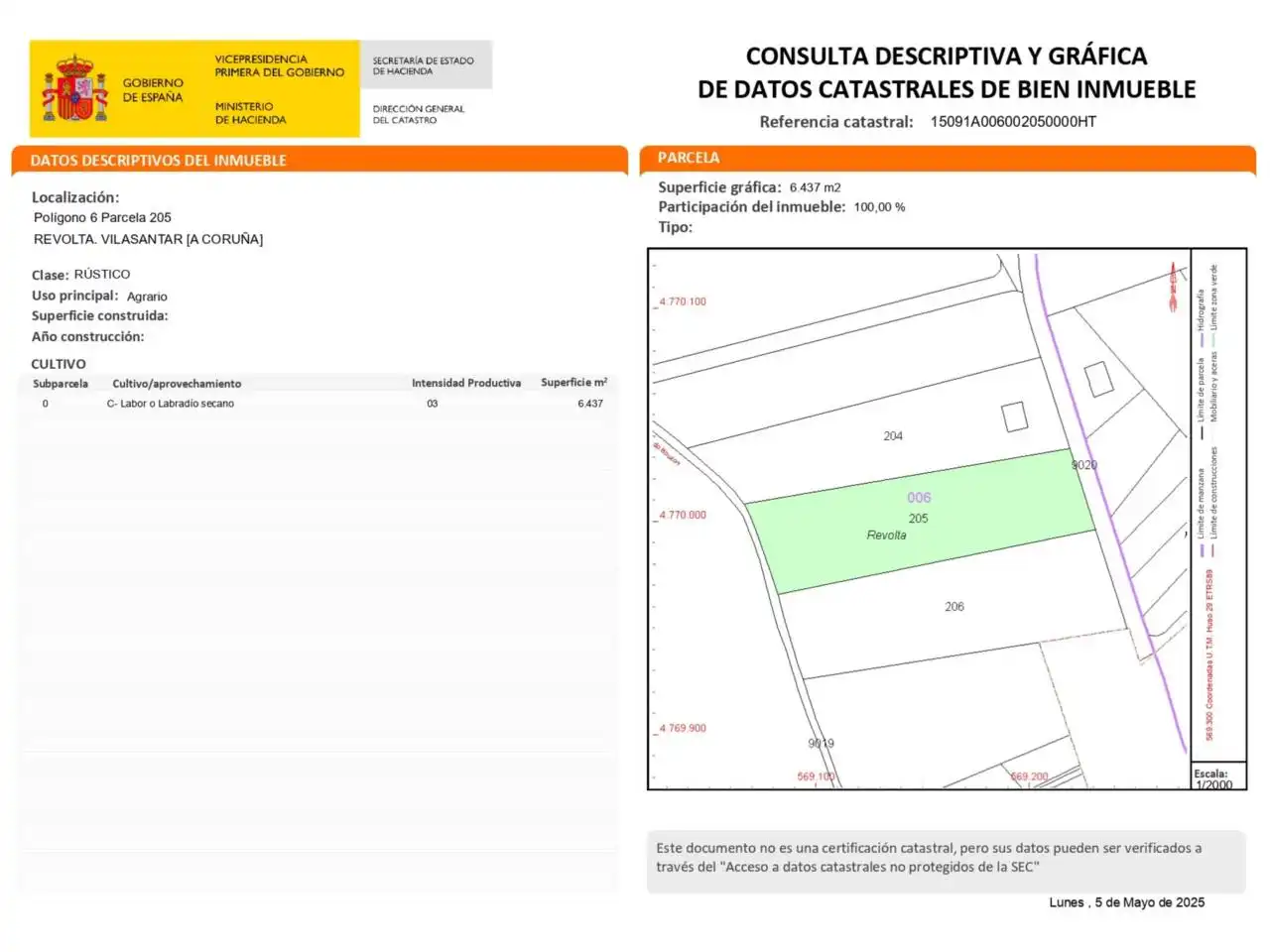 Rustikales Grundstück zum Verkauf in Calle LOUSA, imagen 2