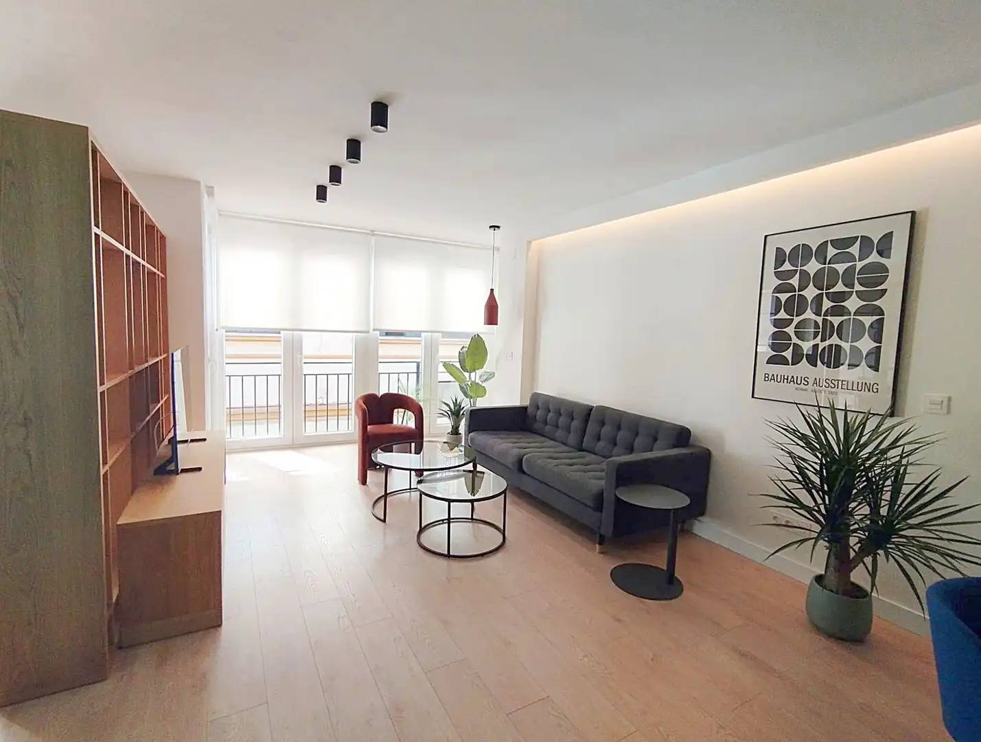 Wohnzimmer von Wohnung zur Miete in Málaga mit Klimaanlage, Heizung und Terrasse