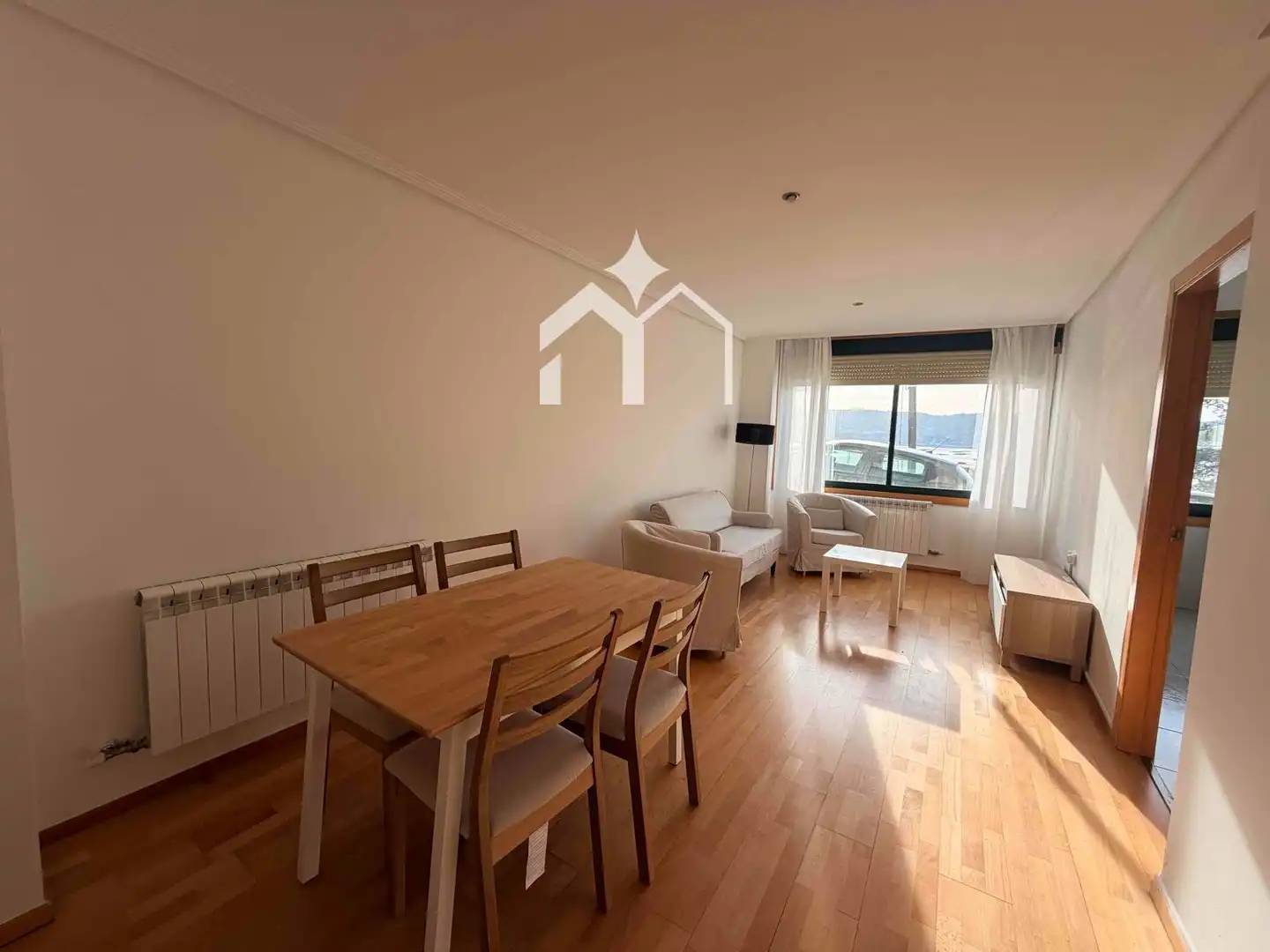 Living room of Flat for rent in Moaña  with Heating, Terrace and Furnished