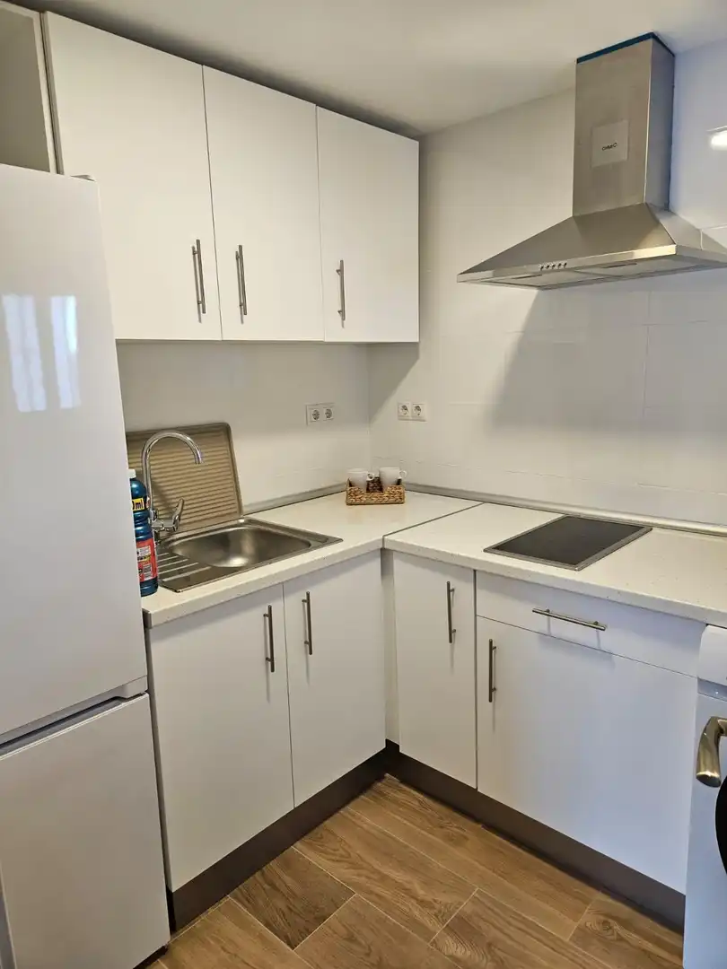 Cocina de Estudio de alquiler en Sevilla con Aire acondicionado, Amueblado y Balcón