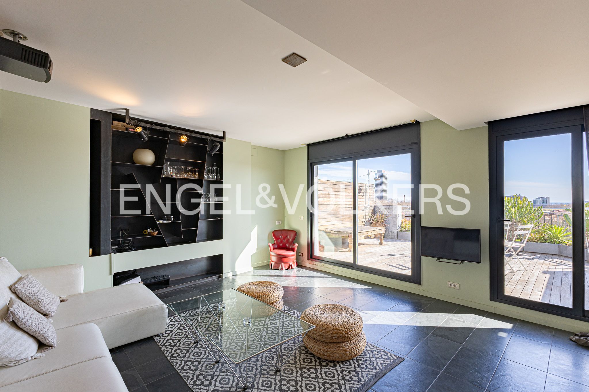 Living room of Flat for sale in  Barcelona Capital  with Air Conditioner, Heating and Parquet flooring