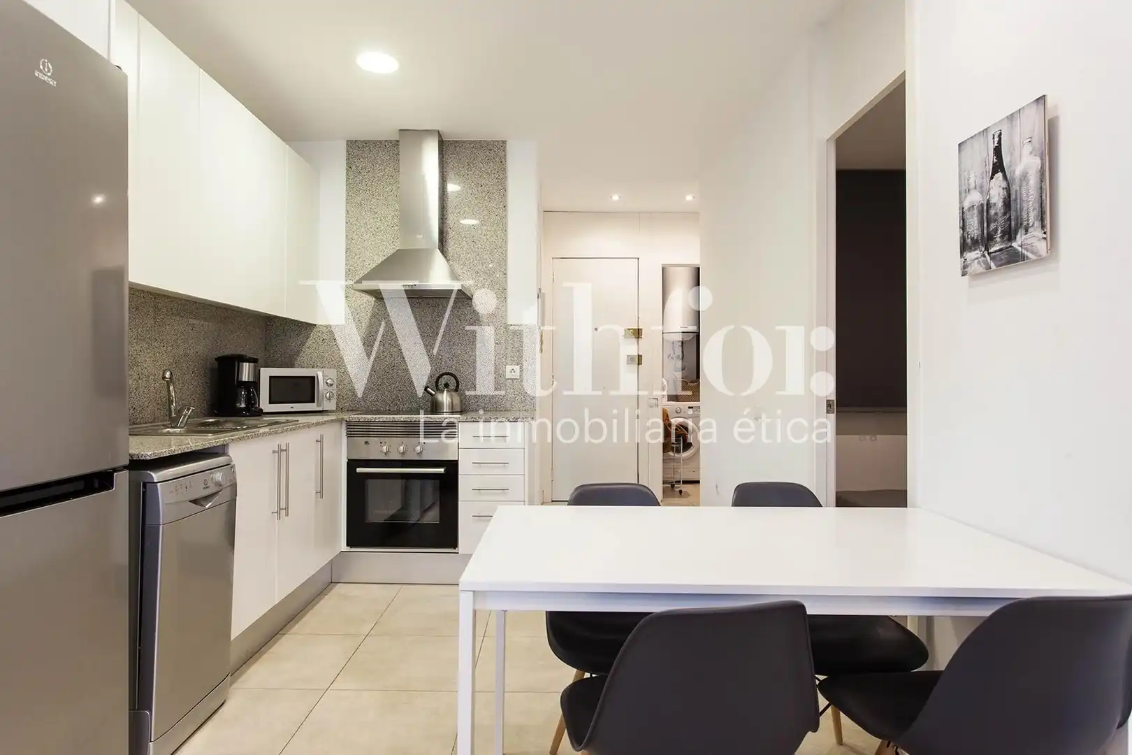 Kitchen of Flat for sale in Barcelona  with Air Conditioner, Heating and Parquet flooring