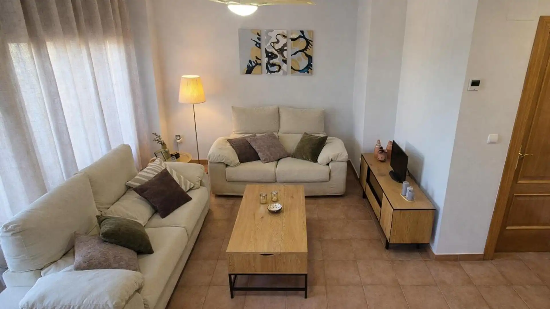 Sala de estar de Casa o chalet de alquiler en Elche / Elx con Aire acondicionado, Terraza y Amueblado