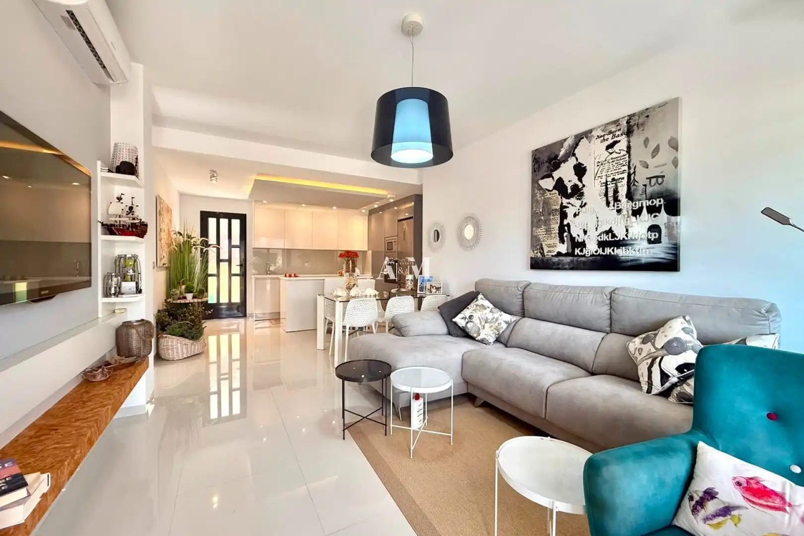 Living room of Flat for rent in Pilar de la Horadada  with Heating, Private garden and Terrace