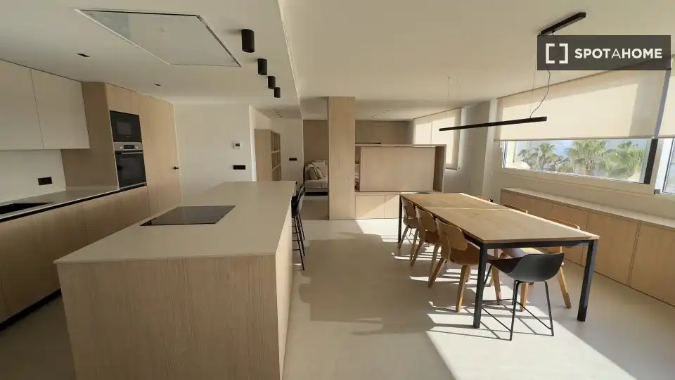 Küche von Wohnungen zur untervermieten in Alicante / Alacant mit Klimaanlage, Terrasse und Möbliert