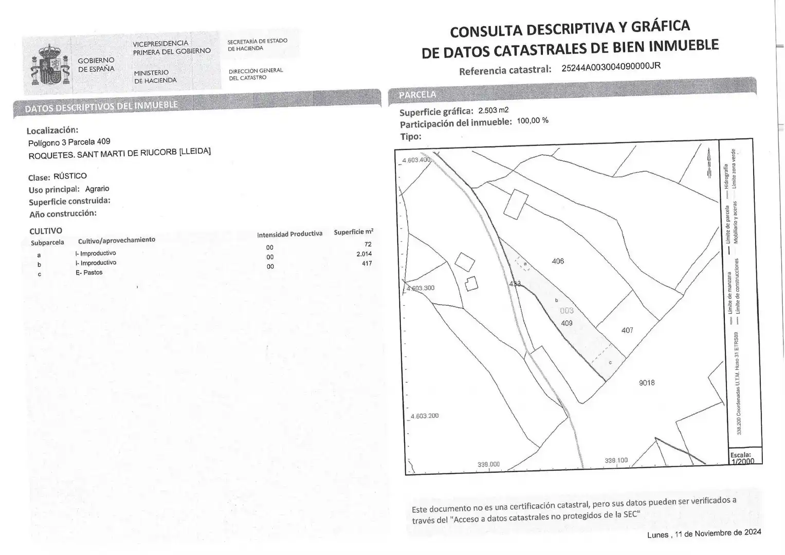 Residencial en venta en Sant Martí de Riucorb
