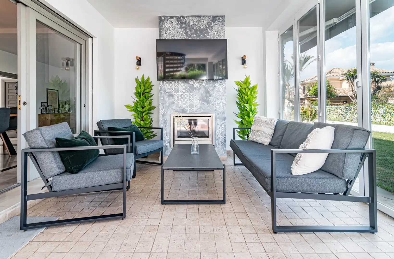Terrassa de Casa o xalet de lloguer en Marbella amb Aire condicionat, Jardí privat i Parquet