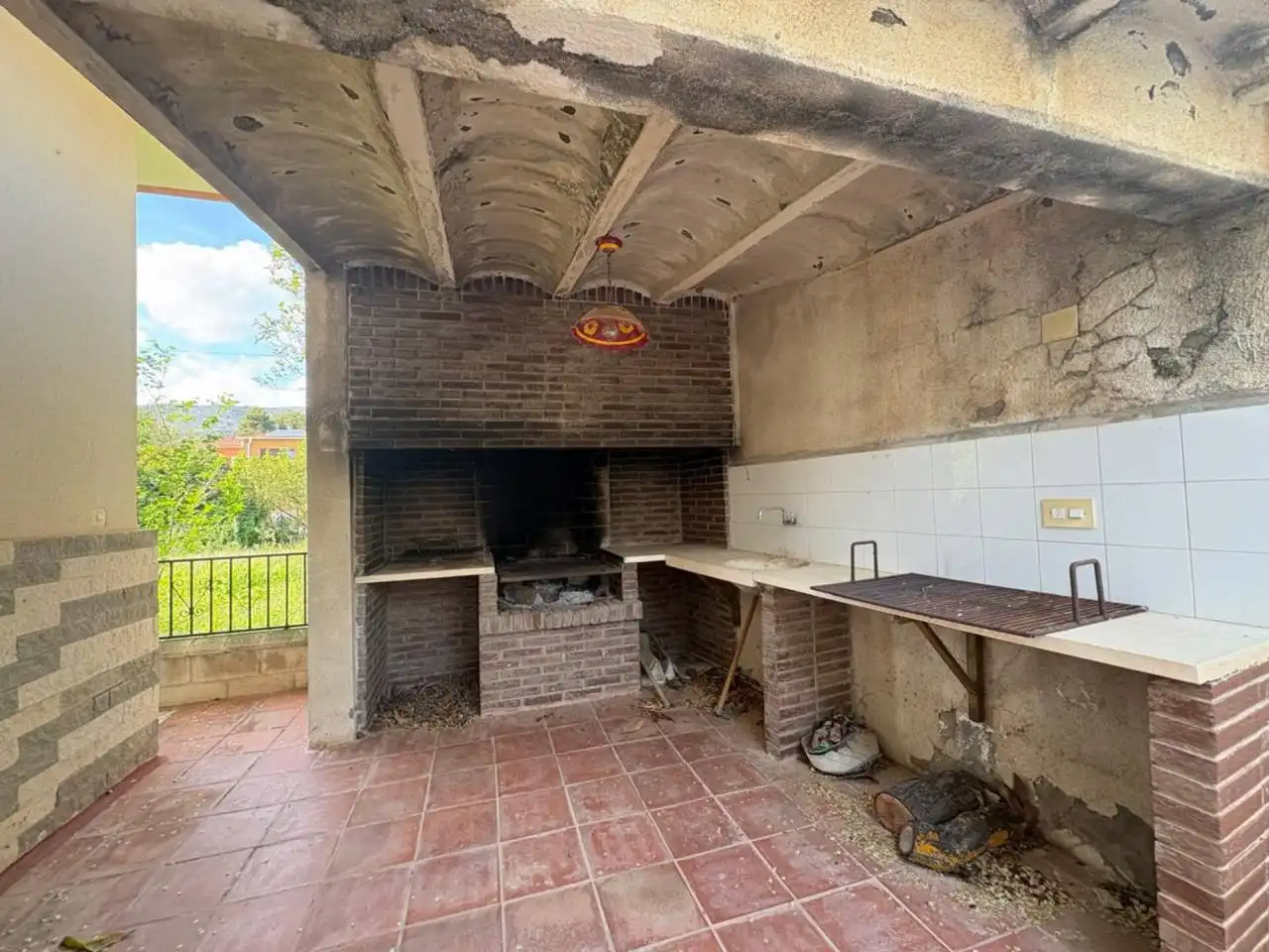 Cocina de Finca rústica en venta en Onil con Calefacción, Jardín privado y Terraza