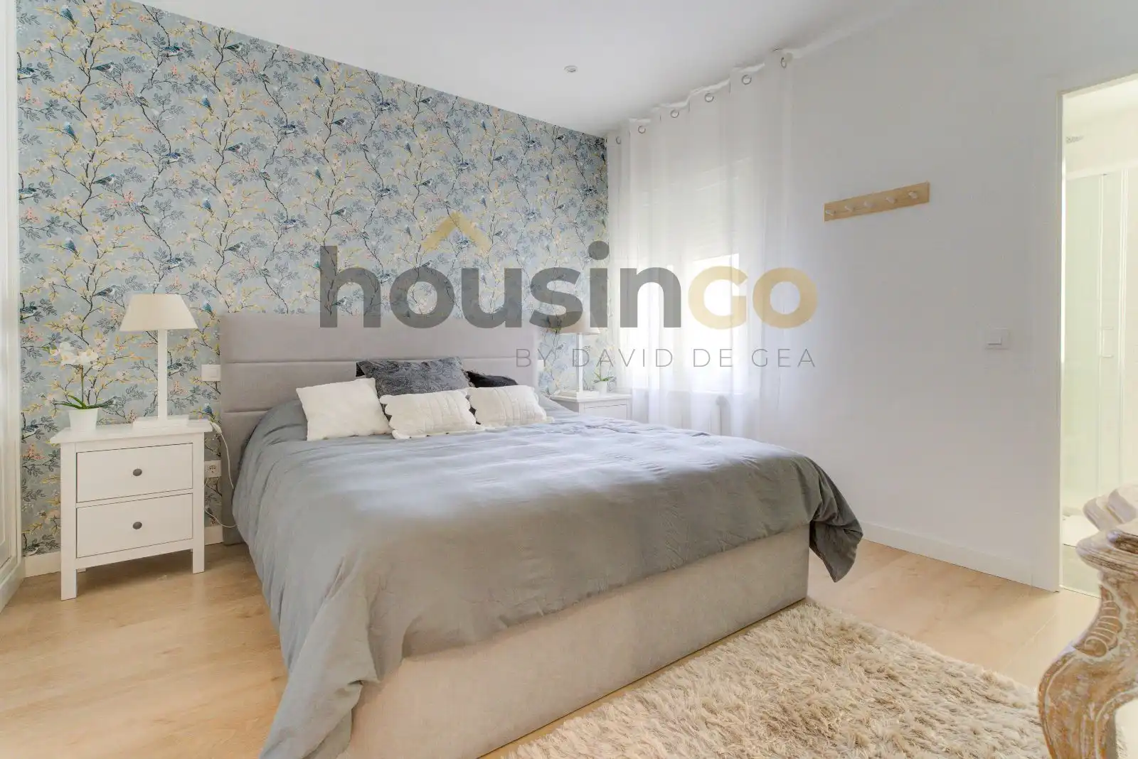 Schlafzimmer von Wohnung zur Miete in Madrid mit Klimaanlage, Heizung und Parkett
