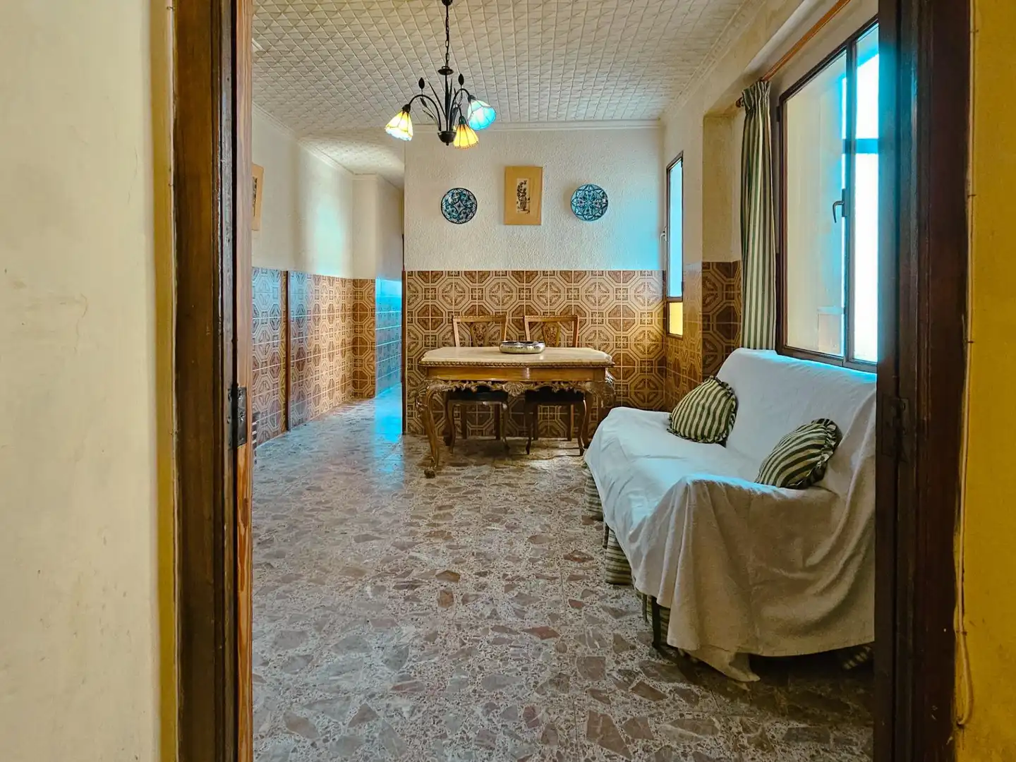 Sala de estar de Finca rústica en venta en La Llosa de Ranes con Aire acondicionado, Jardín privado y Terraza