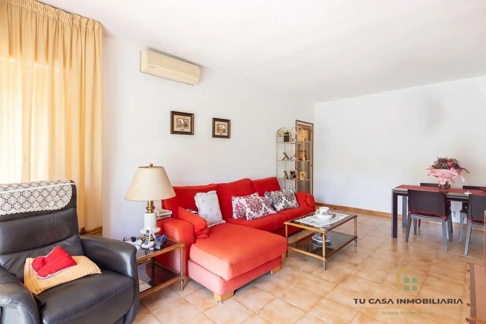 Wohnzimmer von Wohnung zum Verkauf in Badalona mit Klimaanlage