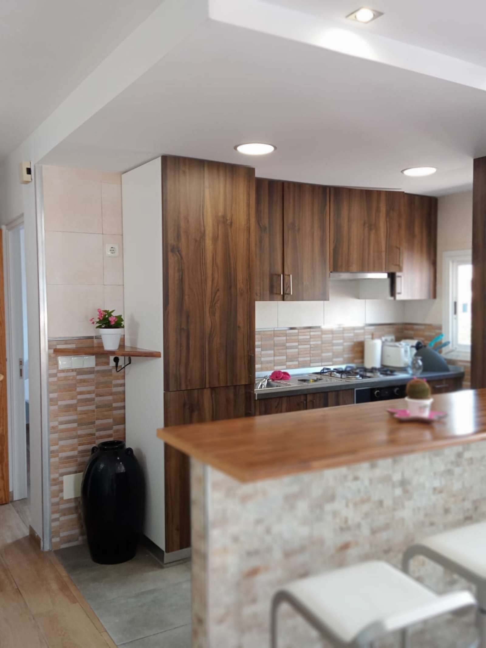 Cuina de Apartament per a compartir en  Palma de Mallorca amb Aire condicionat, Terrassa i Moblat