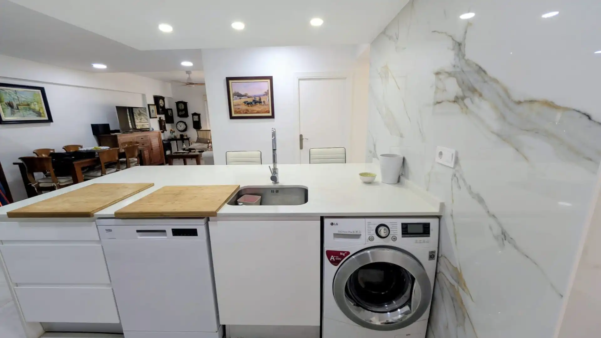 Kitchen of Flat for sale in Valencia  with Air Conditioner and Balcony