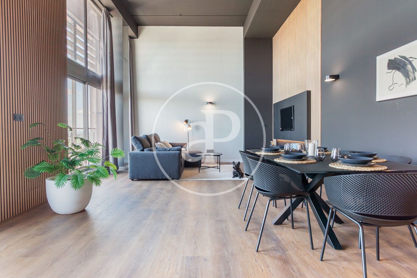 Living room of Attic to rent in  Valencia Capital  with Air Conditioner, Heating and Terrace