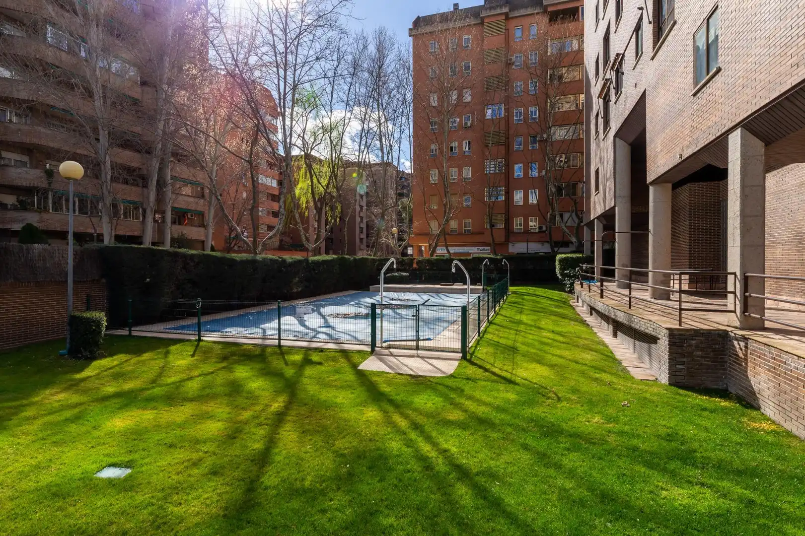 Swimming pool of Flat for sale in Tres Cantos  with Heating, Parquet flooring and Storage room
