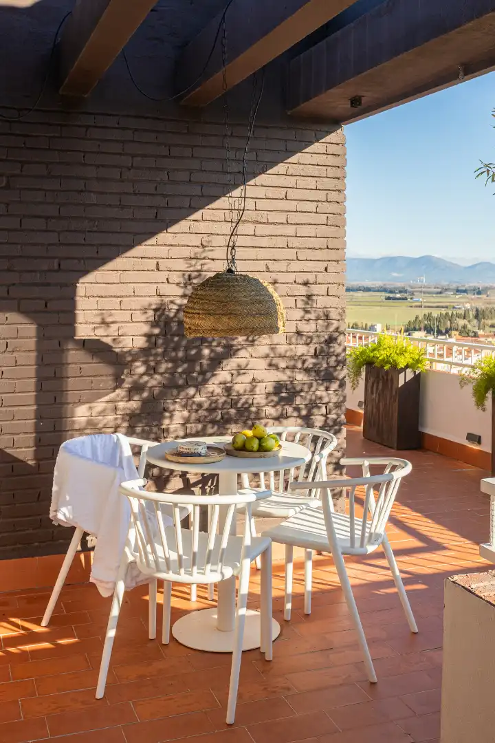Terrasse von Dachboden zum Verkauf in Figueres mit Klimaanlage, Heizung und Parkett